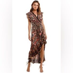 Camilla ruffle wrap lace Dress